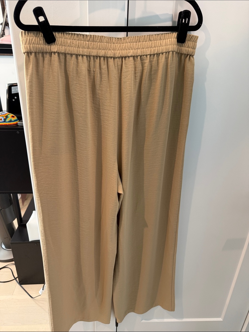 Michaels Beige Wide-Leg Drawstring Pants - Picture 3 of 3